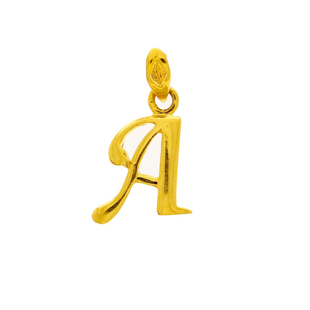 The A Letter Gold Pendant