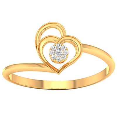 18k gold real diamond ring mga - rdr009