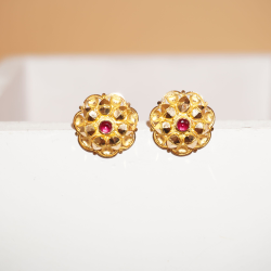 22k Gold Lightweight Tops Earring 10R1016