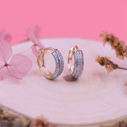 Astera diamond hoop earring