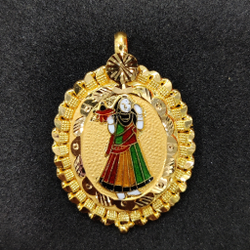 916 Gold Fancy Bhatiyani/Majisa Maa Minakari Pendant