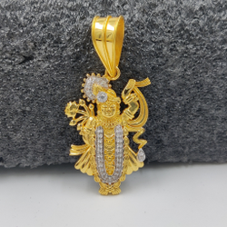 916 Gold Fancy Shreenathji Pendant