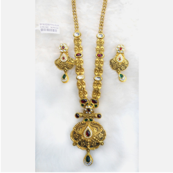 Bridal Antique Gold Long Necklace
