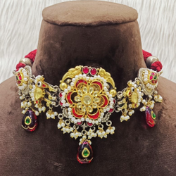Exclusive Vintage Silver Nakhra Necklace For Wedding