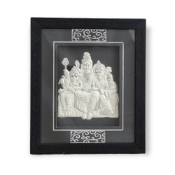 Lord Shiva Family Frame In 999 Silver MGA - GFS0080