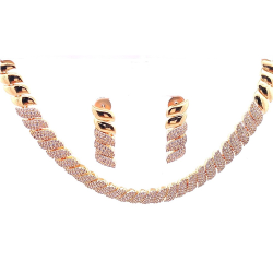 White CZ Necklce Set JNC110