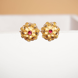 22k Gold Classy Tops Earring 10R1010