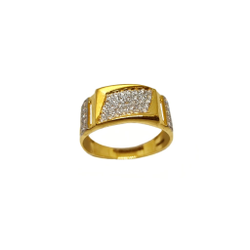 22K Gold Modern CZ Diamond Ring MGA - GRG0256