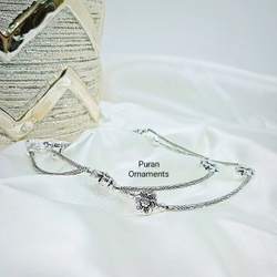Pure Silver Antique Anklets In High Finishing Design