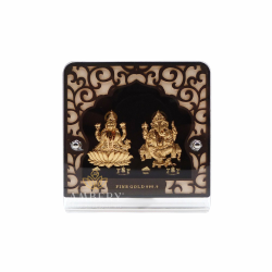 Laxmi Ganesh 24k Gold Foil Frame