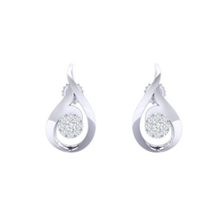 Pure Platinum Real Diamond Designer Earrings MGA - SDG0005