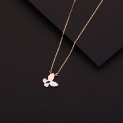 CHAIN WITH PENDENT FANCY ROSEGOLD by 