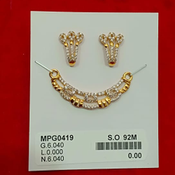 Gold Diamond M.S Pendent Set by Sneh Ornaments