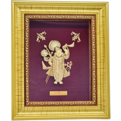 Shreenathji Frame In 24K Gold Leaf MGA - AGE0181