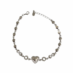 Beautiful Heart Lockbracelete In 925 Sterling Silver MGA - BRS1894