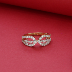 Gorgeous Rose Gold Diamond Ring In 18kt