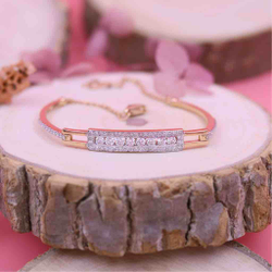 Fancy line diamond bracelet
