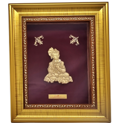 Shree Swaminarayan Maharaj Frame In 24K Gold Leaf MGA - AGE0180
