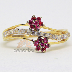 CZ Gold Ring for Women by 