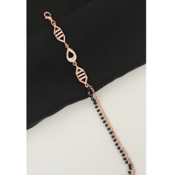 925 Silver Mangalsutra Rose Gold Bracelet by 