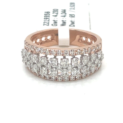 Diamond Ring For girls 14kt Rose Gold And Natural Diamond .