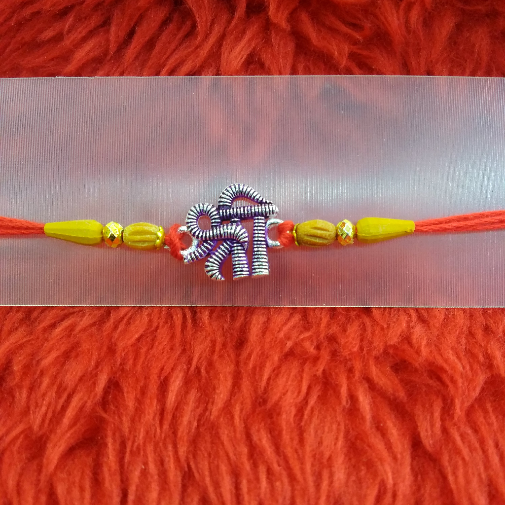 Silver Bracelet Rakhi For Rakshabandhan Festival Shree Pendent