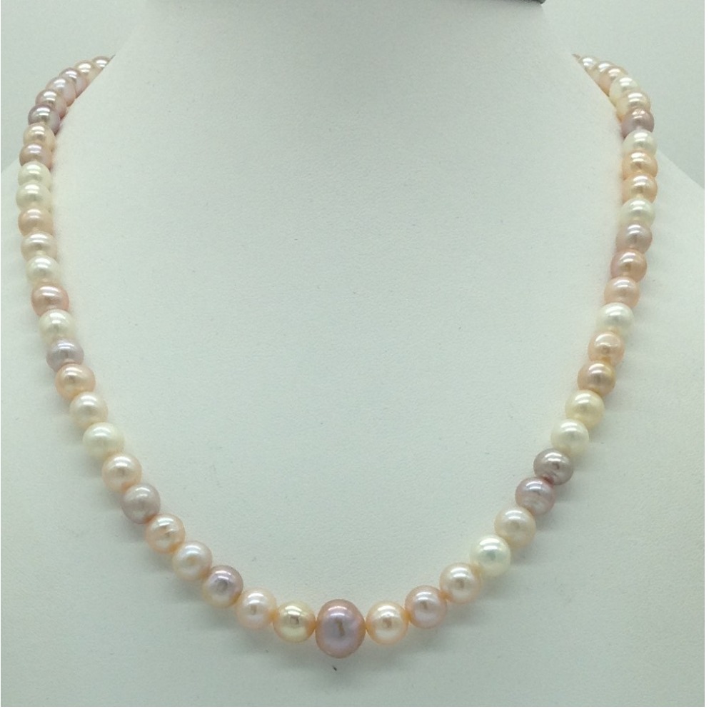 Freshwater Round Graded Shaded 1 Lines Pearls Full Set JPP1041