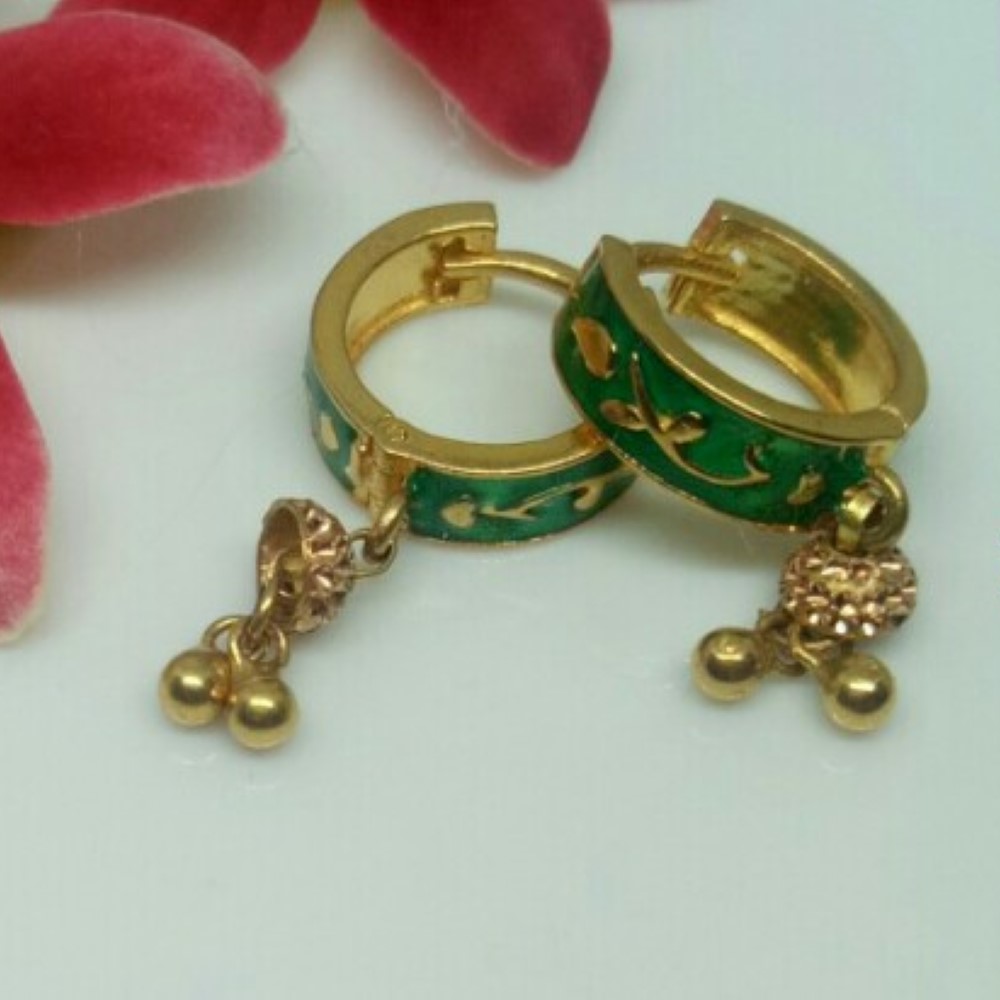 18K Gold Handmade Design Earrings