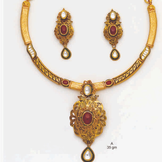 22kt designer gold necklace set