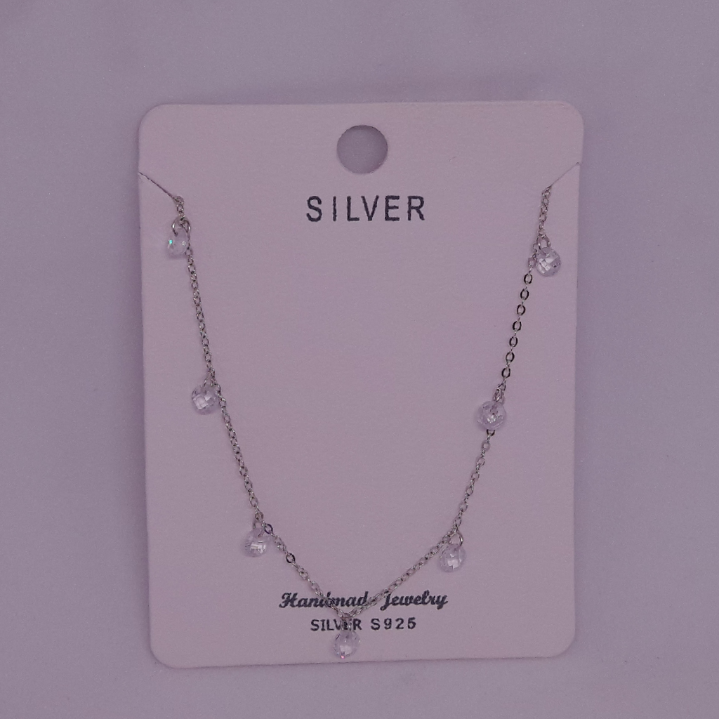 Hanging Diamond Silver Chain