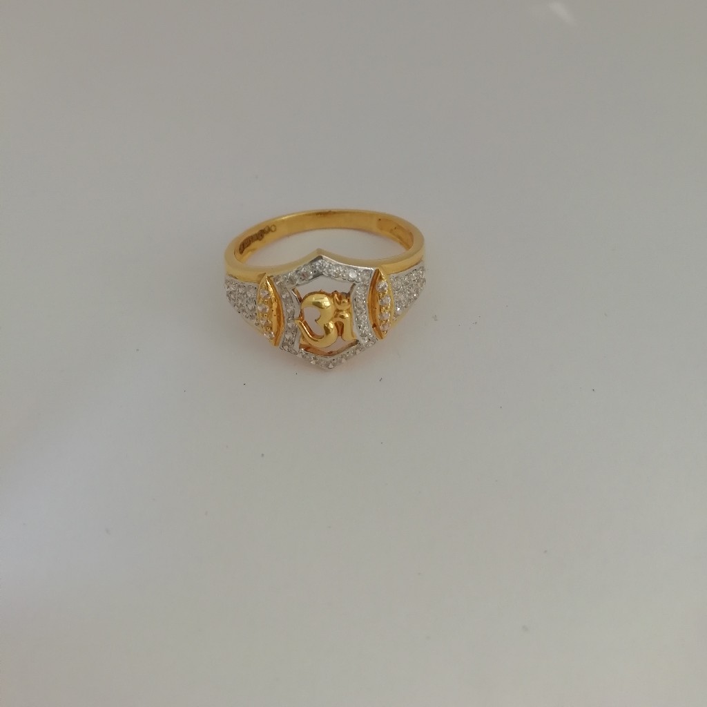 916 gold om design Gents ring