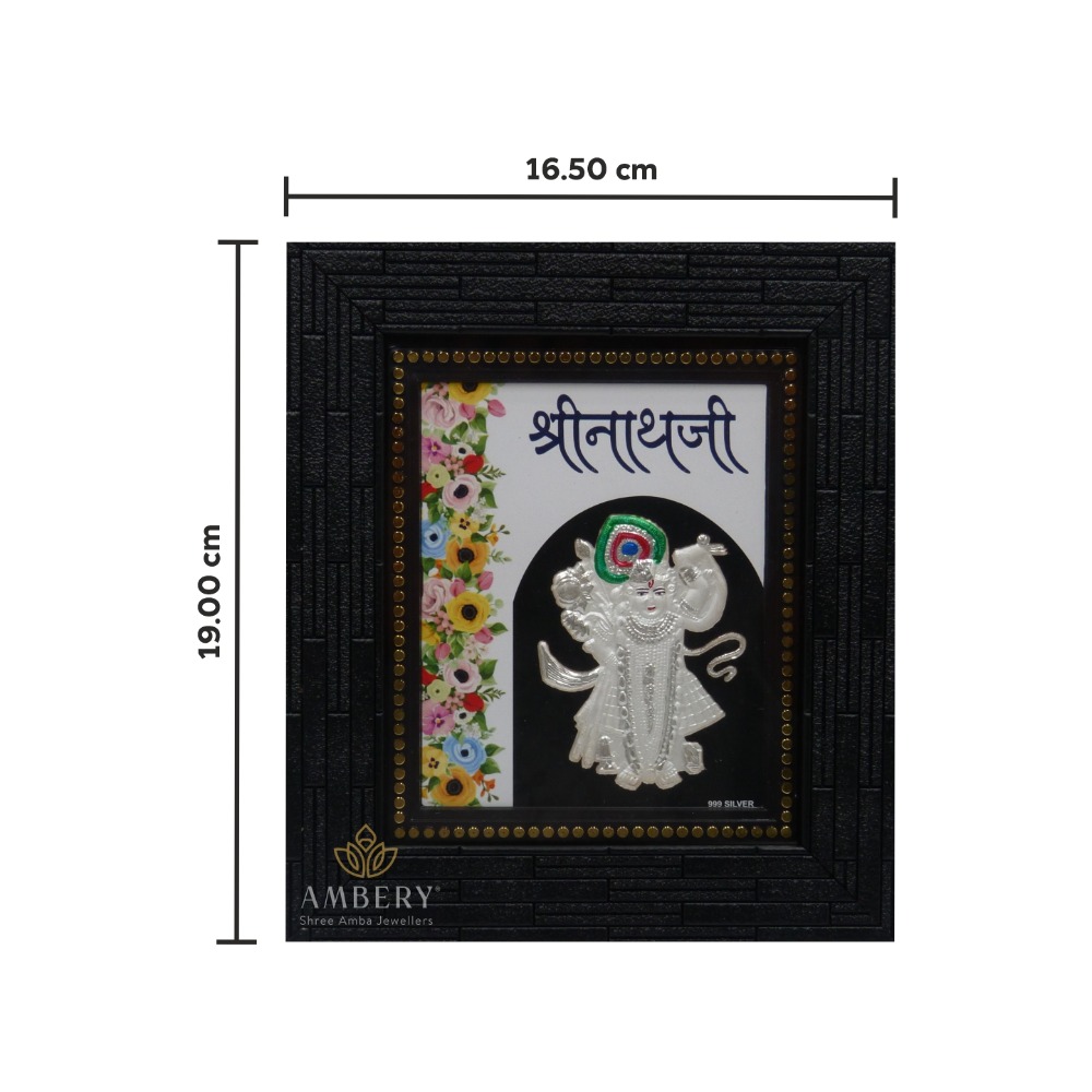 Shrinathaji 999 silver foil frame