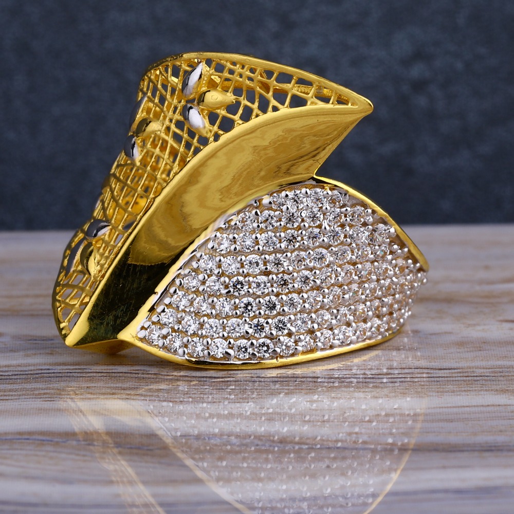 22KT CZ  Gold Diamond Ladies  Long  Ring LLR286