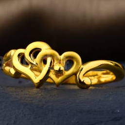 22KT Gold Hallmark Designer Ladies Plain Ring LPR534