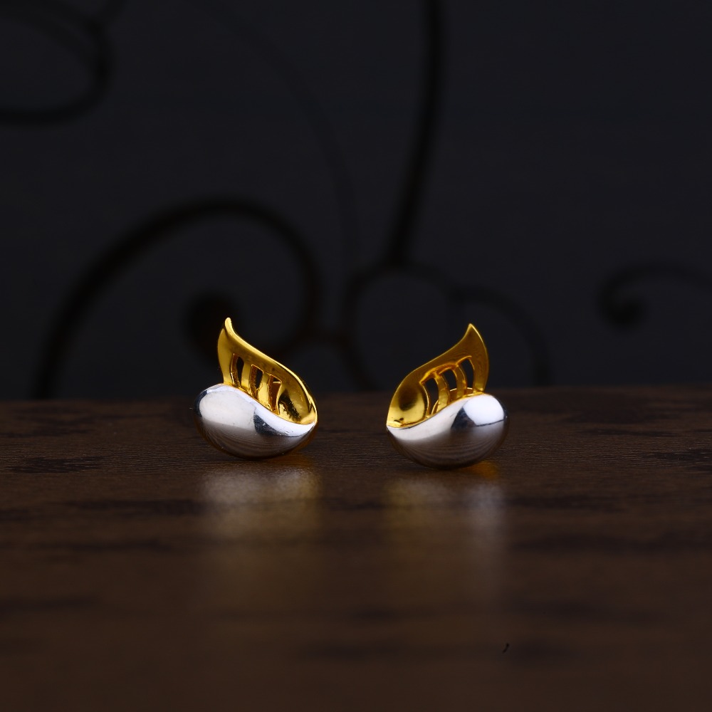 Ladies 22K Gold CZ Delicate Earring -LPE219