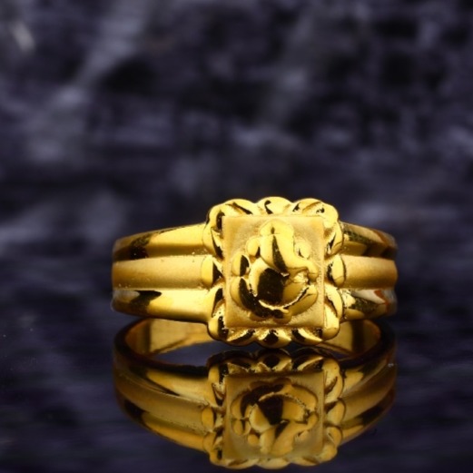 22 carat gold lord ganesha  symbol casting rings RH-GR741