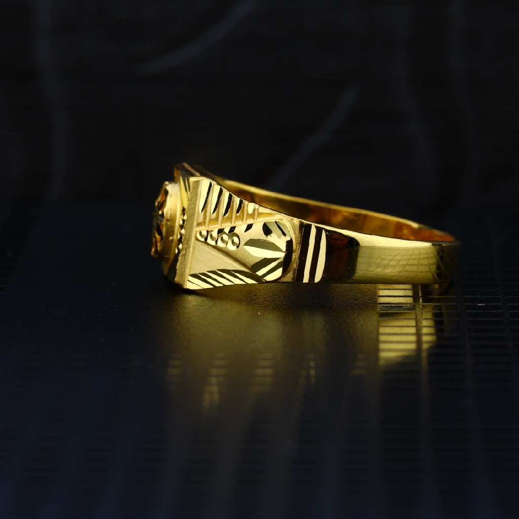 Men's Exclusive 22K Plain Casting Gold Ring- MPR59