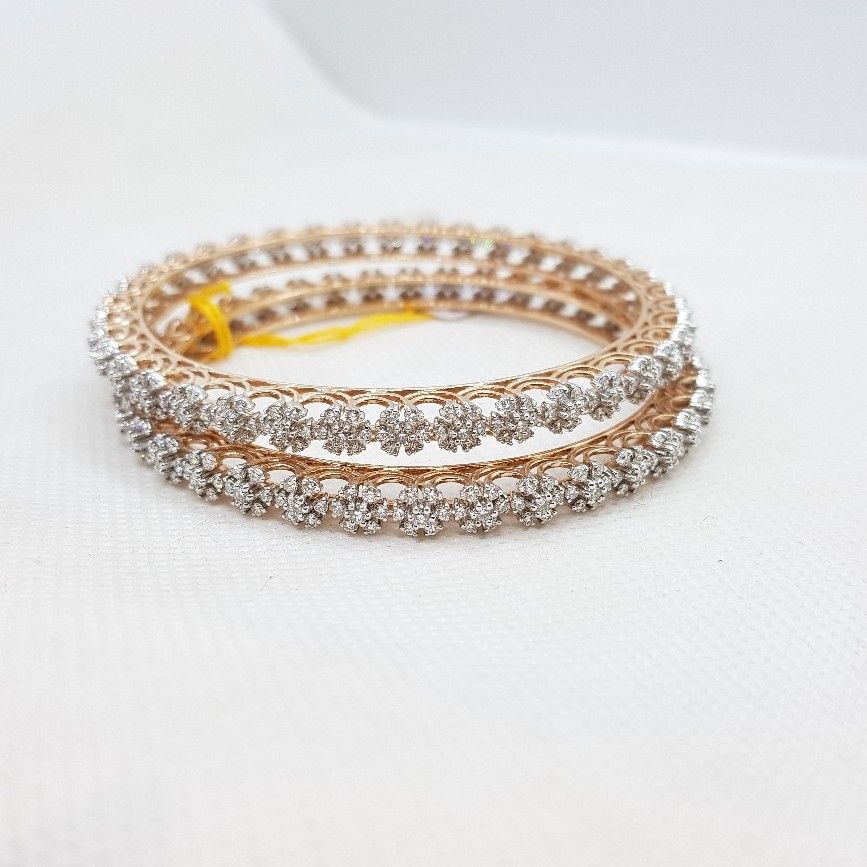Preethi Closed Setting Diamond Bangles  EFIF Diamond Jewellery  EFIF  Diamond Jewellery