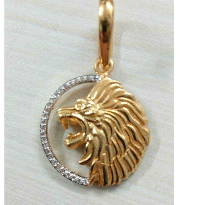 916 Gold Stylish Lion Design Pendant