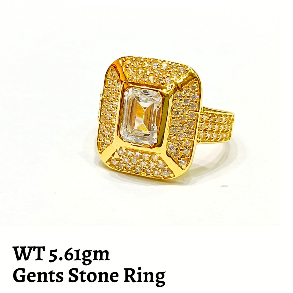 22k Gold Gents Stone Ring