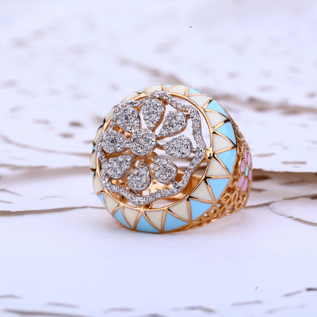 Buy quality 18ct Rose Gold Hallmark Ring RLR423 in Ahmedabad