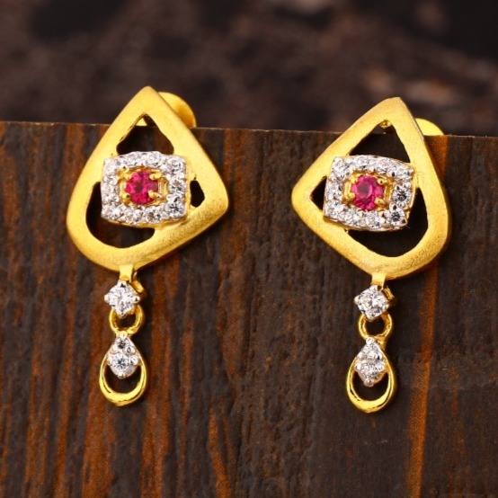 22 carat gold ladies earrings RH-LE919