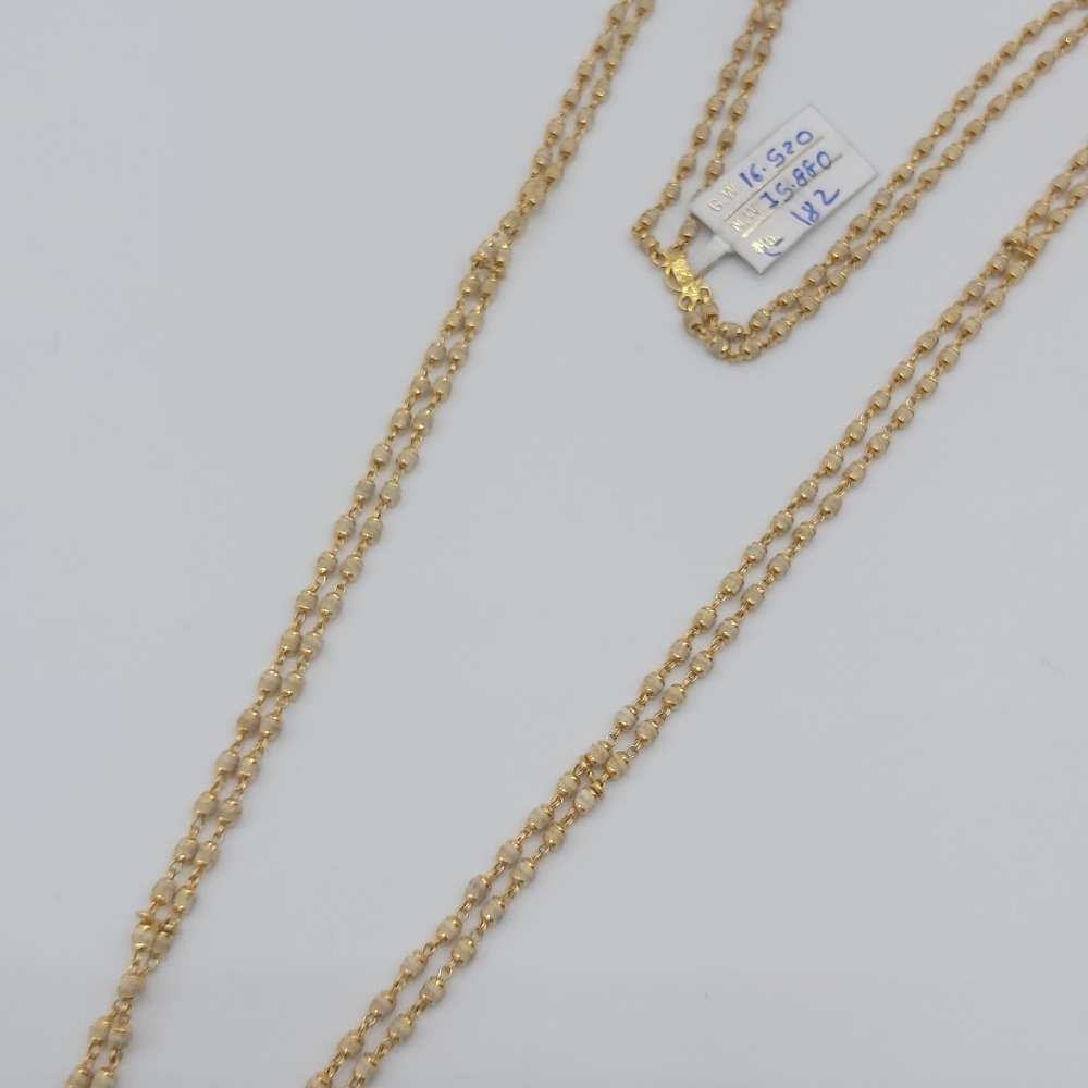 Gold Double sher tulsi kanthi