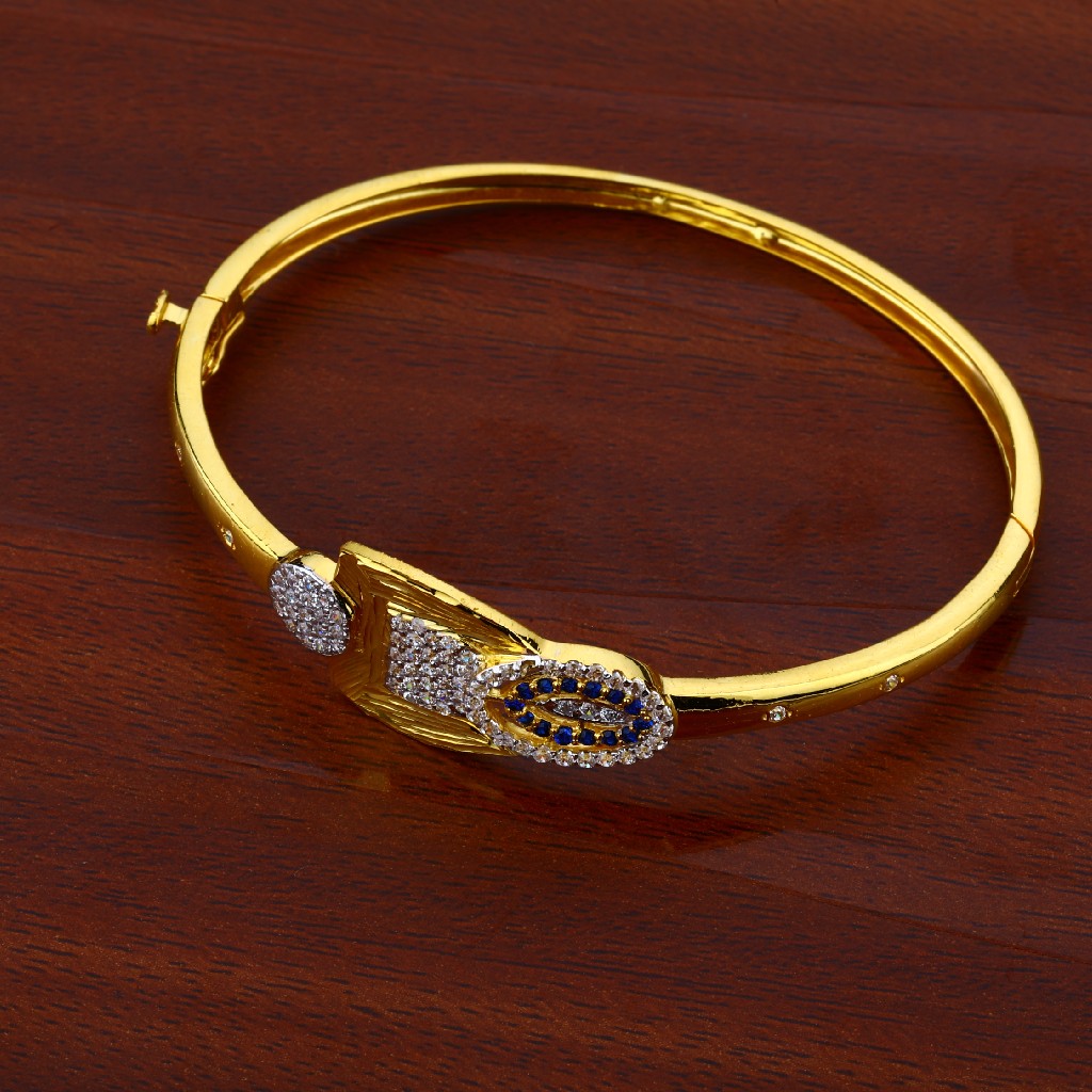 Ladies 18K Gold Cz Kada-LKB16