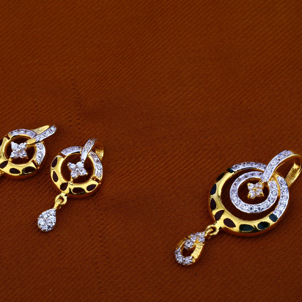 916 Gold Classic Pendant Set FPS88