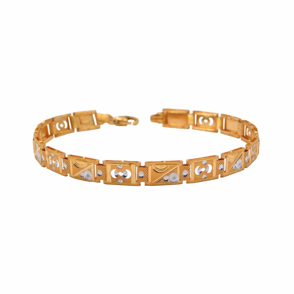 Men's Fancy Handmade 22k Gold Bracelet