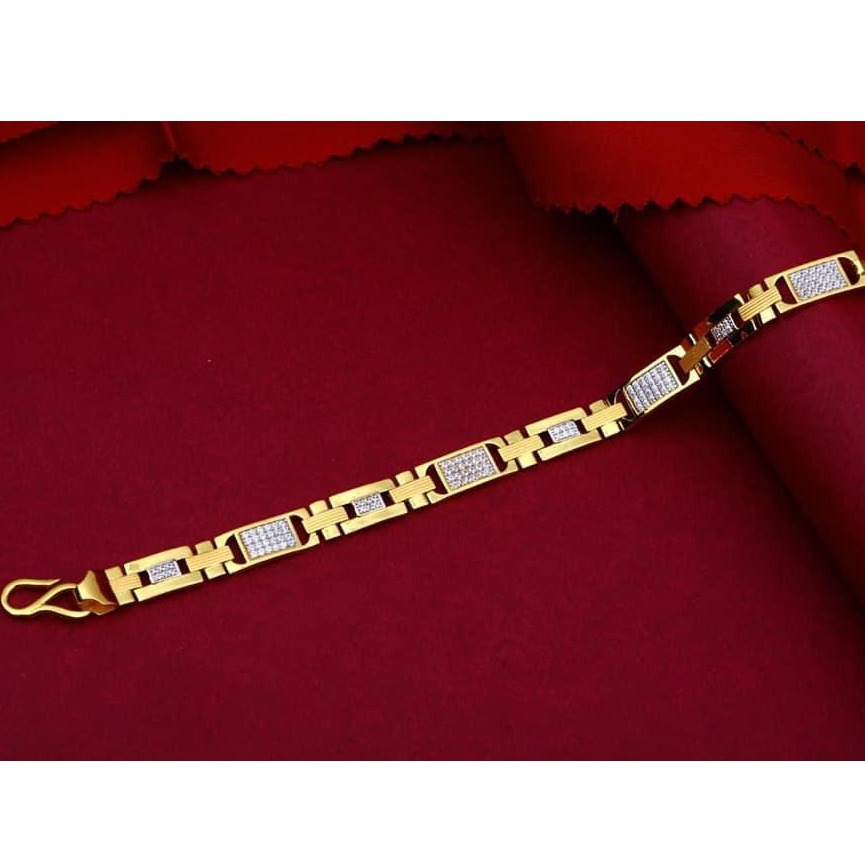 22kt gold casting CZ Gents bracelet RH-GB988