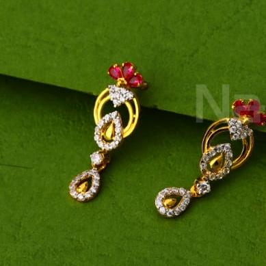 22KT Gold Hallmark Designer Ladies Pendant Set FPS423