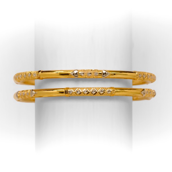 916 single pipe gold copper bangle