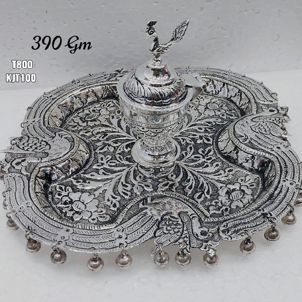 SILVER 925 OXIDISED FANCY PEACOCK KANKAVATI